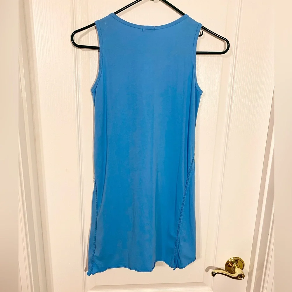 LAmade USA MADE Lace Trim Sleeveless V-Neck Knit Dress Turquoise Girl’s 12